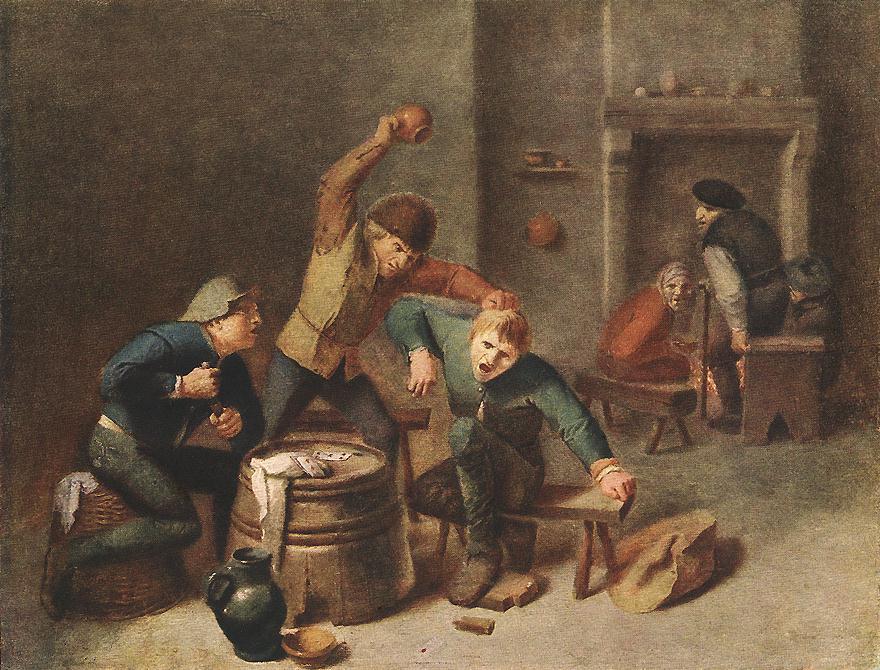 BROUWER, Adriaen Brawling Peasants